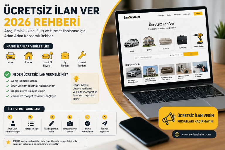 Ücretsiz İlan Ver | İnternetten Ücretsiz İlan Nasıl Verilir? (2026)